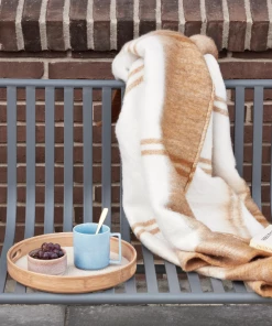 Hubsch Plaid, acrylic, mustard/white