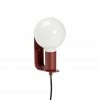 Hubsch Red Metal Wall Lamp with 4 Watt Medium Bulb