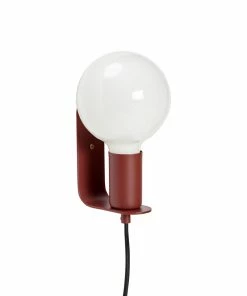 Hubsch Red Metal Wall Lamp with 4 Watt Medium Bulb
