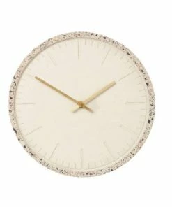 Hubsch Terazzo White Concrete Clock