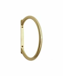 Hubsch Oval Towel Rack in Gold Plated Brass