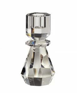 Hubsch Candlestick Glass Clear Tall