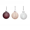 Hubsch Medium Glass Christmas Baubles(Set of 3)