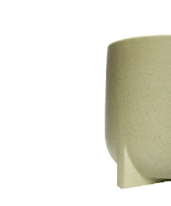 Hubsch Green Split Stoneware Pot Large