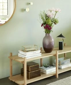 Hubsch Miroir Avec Cadre En Bois Et Attache En Cuir