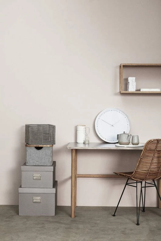 Hubsch 40cm White Metal Clock