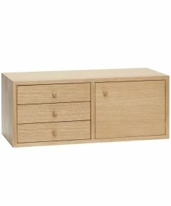 Hubsch Oak Compartment Wall Unit