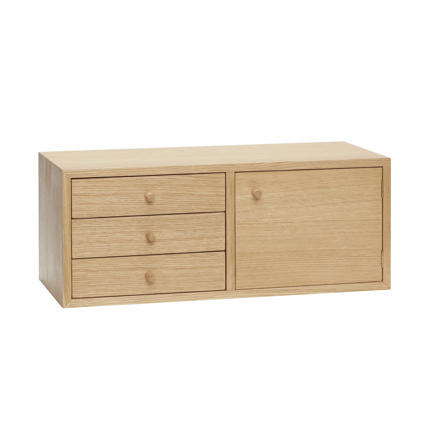 Hubsch Oak Compartment Wall Unit