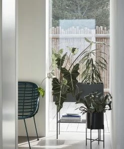 Hubsch Tall Black Metal Standing Planter