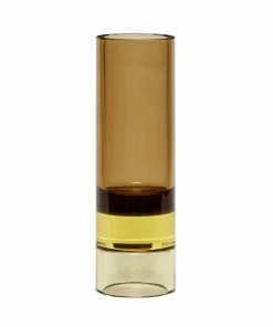 Hubsch Astro Crystal Vase - Brown / Yellow