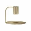 Hubsch Brass Metal Candlestick