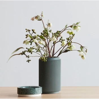 Hubsch Green And White Small Marble Bowl