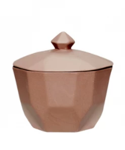 Hubsch Brown Ceramic Bowl With Lid