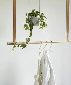Hubsch Set of two light grey hanging planters