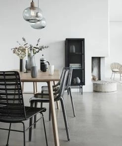 Hubsch Small Grey Metal Cylinder Vase