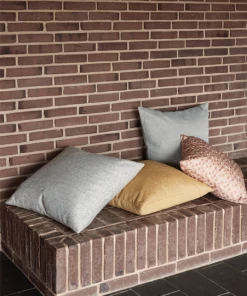 Hubsch Cushion with Filler, Beige/Brown/Purple/Yellow