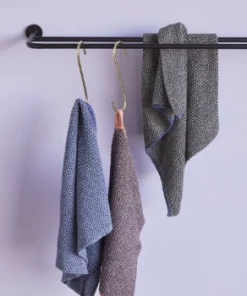 Hubsch Towel Hook in Black Iron