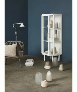 Hubsch Set 2 Vases Glass Grey and Black