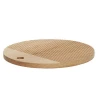 Hubsch Large Round Oak Cutting Board With Lines