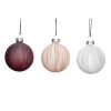 Hubsch Large Glass Christmas Baubles(Set of 3)