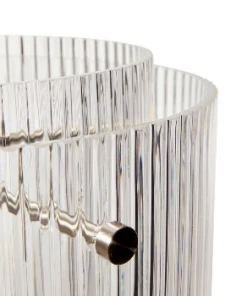 Hubsch Lamp, Glass/Metal, Clear/Nickel ø41xh32cm