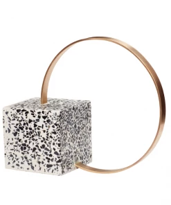 Hubsch Bookend, Metal/Terrazzo, Brass