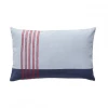 Hubsch Rectangular Blue Red Cotton Cushion with Filler