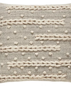 Hubsch Ecru Cotton Pellet Cushion 45 x 45cm