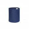 Hubsch Blue Round Felt Basket in Medium