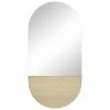 Hubsch Oak Oval Wall Mirror