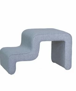 Hubsch Grey Stepped Pouffe