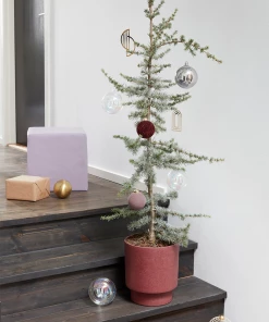 Hubsch Brass Christmas Ornaments Set in Arched Shape(Set of 2)