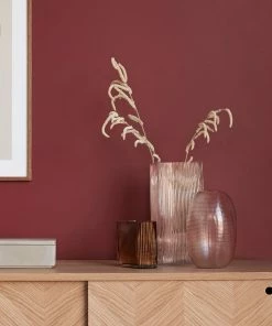 Hubsch Textured Pink Glass Vase