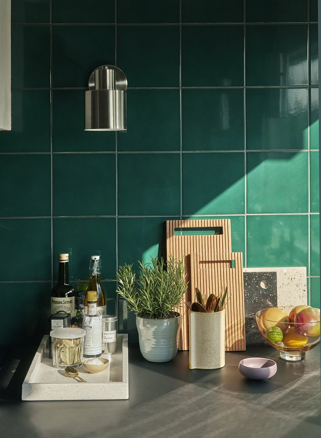 Hubsch Blue Ceramic Pot in Small