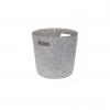 Hubsch Grey Round Felt Basket in Medium