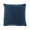 Hubsch Cushion Velour, blue, 50x50 cm