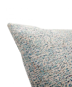 Hubsch Cushion with Filler, Polyester, White/Blue