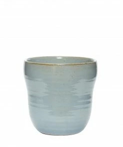 Hubsch Blue Ceramic Pot in Small