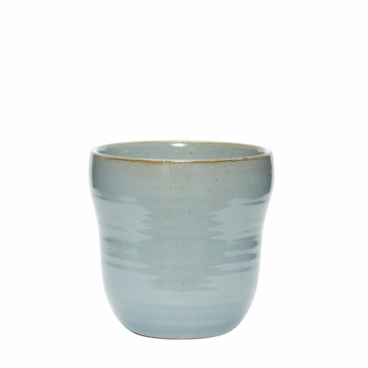 Hubsch Blue Ceramic Pot in Small