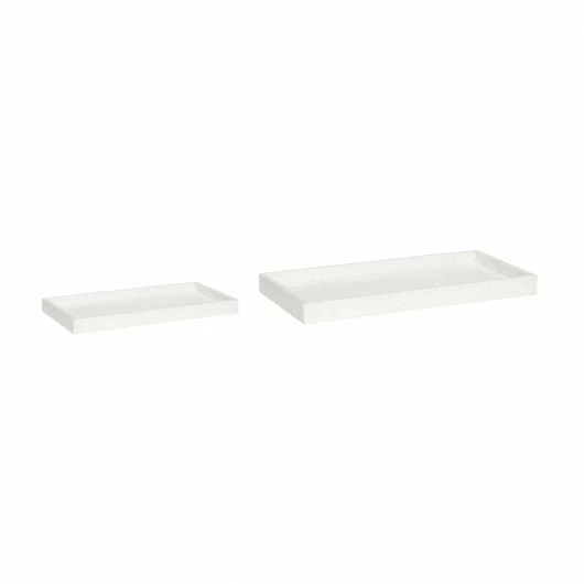 Hubsch White Rectangular Terrazzo Tray in Small Size