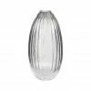 Hubsch Striped Clear Glass Vase
